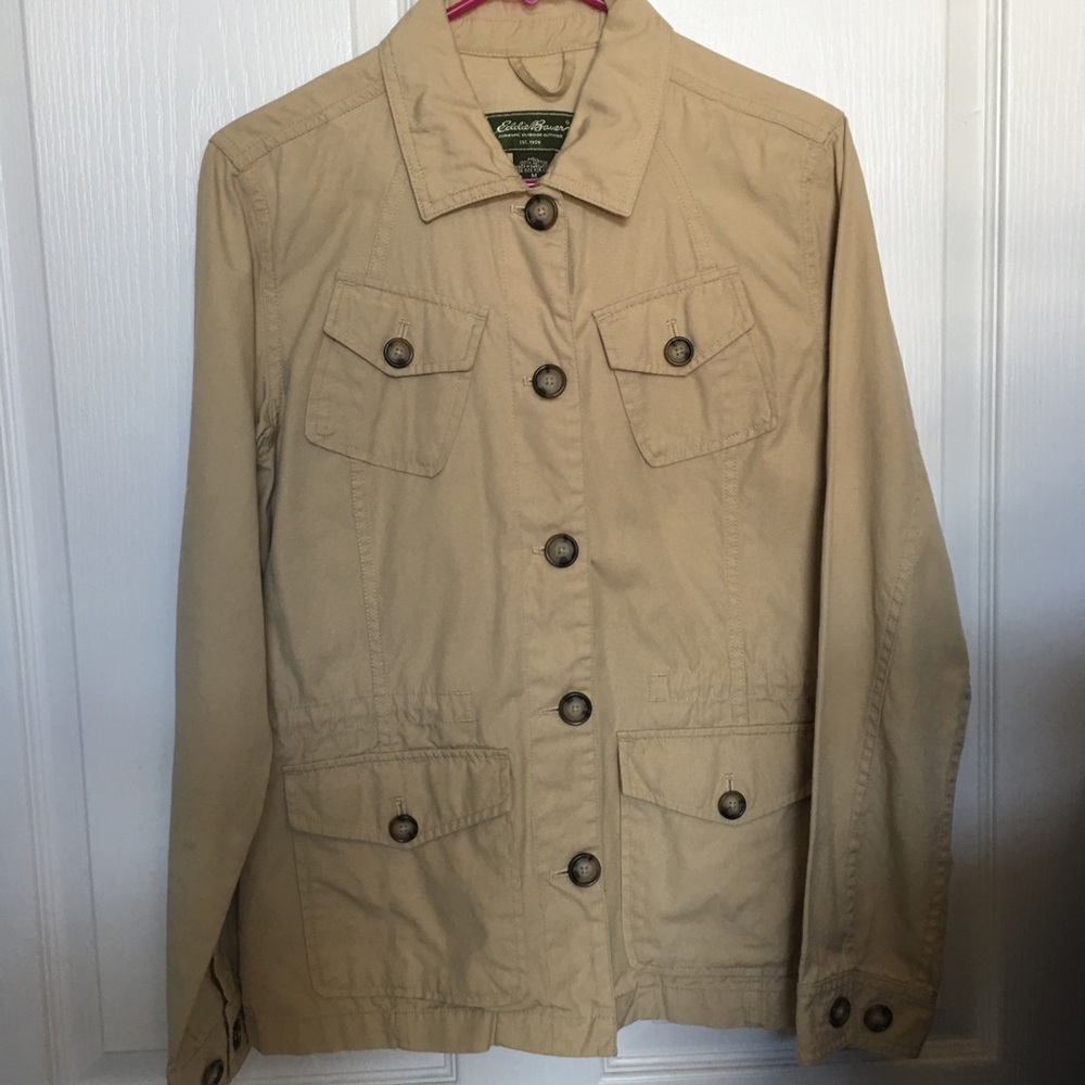 Eddie Bauer size M Brown Tan Button front jacket